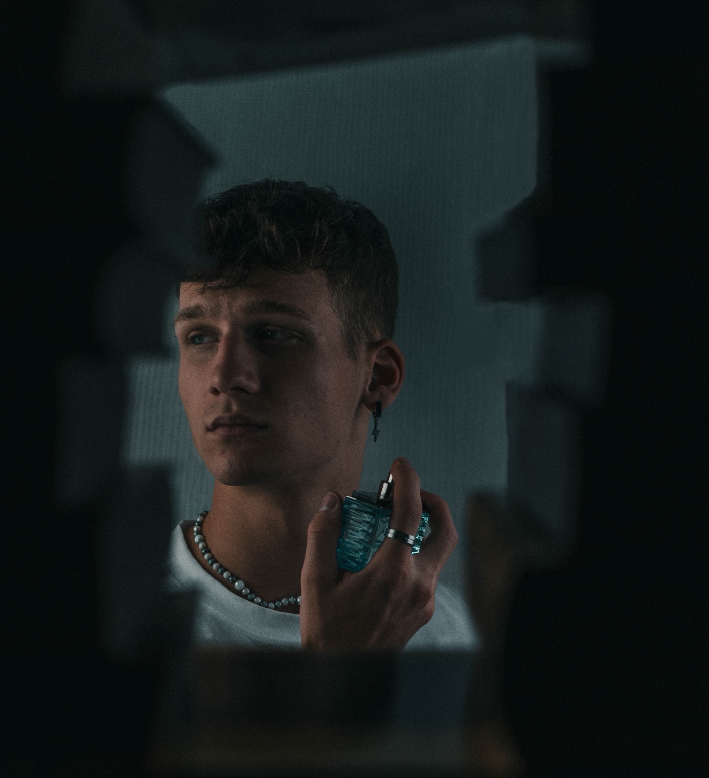 Beauty campaign style portrait of Noah Locher